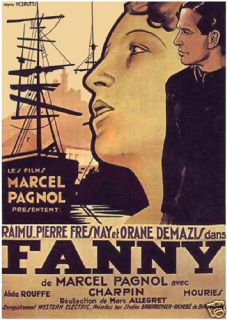 Fanny Marcel Pagnol Raimu Fresnay Vintage Movie Poster