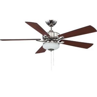 Litex 52 Margaux Polished Nickel Finish Ceiling Fan with Light Kit