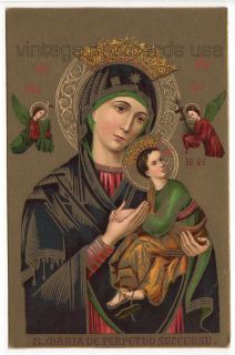 St Maria de Perpetuo Succursu Gorgeous Old Religious Postcard