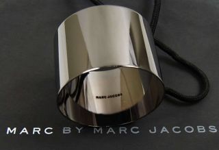 Marc Jacobs Dark Silver Bracelet Solid Cuff Wrist Band