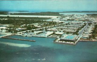 Salty Dog Fishing Resort Marathon Shores FL Florida Vintage Postcard