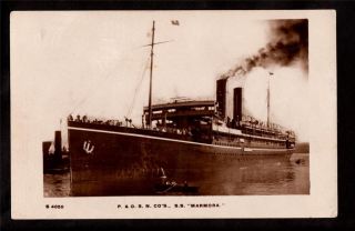 Real Photo P O SS Marmora SHIP Before Sunk Postcard