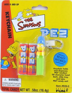 Marge Simpson Mini Pez Keychain Simpsons Keyring New