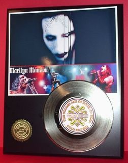 Marilyn Manson Gold 45 Record Limited Edition Display
