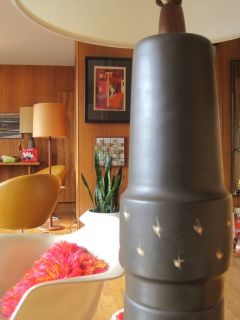 Mid Century Modern gordon martz art pottery lamp danish design RETRO