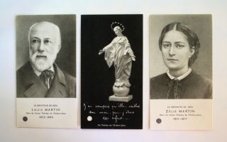 St Therese Blessed Louis Zelie Martin Relic Cards