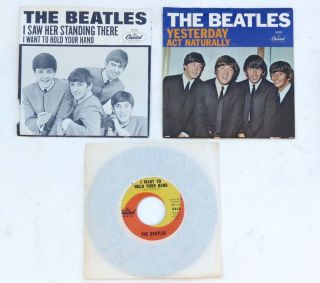 BEATLES ROLLINGS STONES BEACH BOYS 45 Picture Sleeve PS Lot of 8 Early