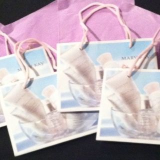 Mary Kay Lot Set 5 Timewise Miracle Set Makeup Tote Gift Bags W Purple