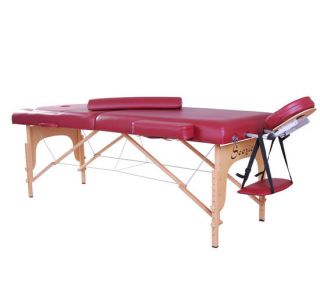 New Portable Massage Table Salon Spa Reiki 77L 3 Pad Rose Bed w