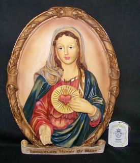 Immaculate Heart of Mary Virgin Mary Plaque Picture New