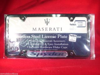Maserati Spyder Nickel Chrome License Plate Frame