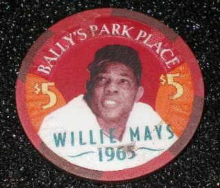 Casino Chip Willie Mays Ballys Park Place MVP Giants