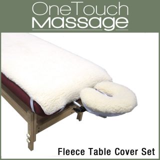 Fleece Massage Table Cover Set   Includes Fleece Face Cradle Cover 6M
