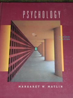 Psychology by Margaret w Matlin 1994 Hardcover 015501028X