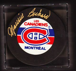 Maurice Rocket Richard Autograph Signed Montreal Canadiens Puck COA
