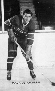 Original RARE Maurice Richard Hockey PHOTOCARD Montreal Canadians