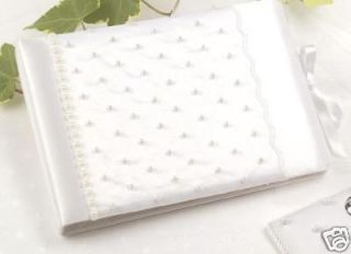 Lillian Rose White Scattered Pearl Wedding Guest Book