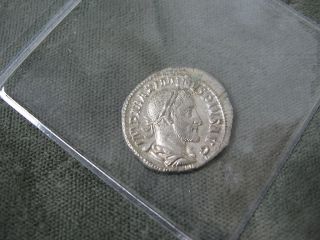 Roman Empire Maximinus Silver Denarius
