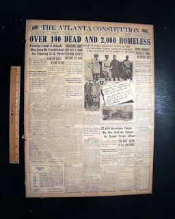 1917 Mattoon IL Illinois Tornadoes Outbreak Disaster Old Newspaper