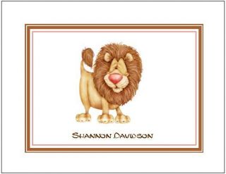 Jungle Lion Personalized Note or Thank You Cards