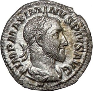 Maximinus I Thrax 235AD Authentic Ancient Silver Roman Coin Salus