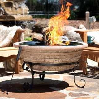Magnesia Old Frontier Brick 30 inch Fire Pit Outdoor Patio Heater