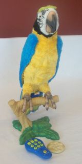 FurReal Squawkers McCaw Talking Parrot Perch Remote Cracker Lot