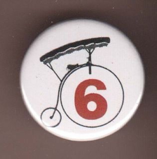 Patrick McGoohan The Prisoner Number 6 Badge Button Pin Six Portmerion