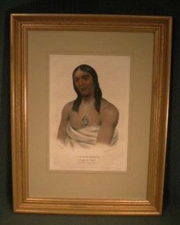 Antique McKenney Hall Folio Indian Portrait Chief 1836