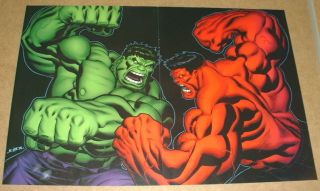 Avengers Hulk vs Red Hulk Ed McGuinness Marvel Comics Poster
