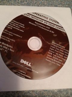 Sealed Dell Windows 7 Pro Reinstallation DVD 32 bit 0PPK5P Unopened