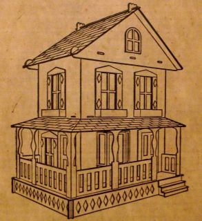 Vintage Wood Dollhouse The Washington New in Box