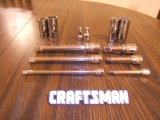 Craftsman 12pc Extension Set Sockets Set Tools Extensions Lot