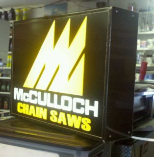 McCulloch Chain Saws Advertisement Lighted Sign