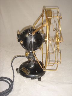 Menominee Ball Motor Fan 12 Brass Blade and Cage