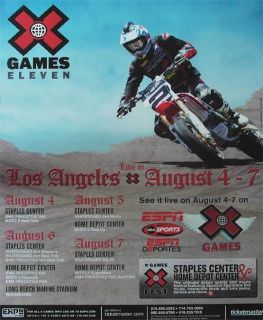 Jeremy McGrath x Games Motocross Supercross Poster Mint