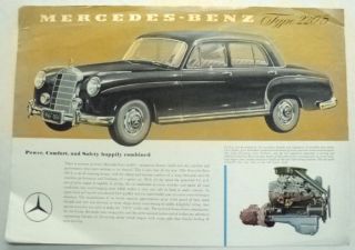Mercedes Benz 1956 220 s Sales Brochure
