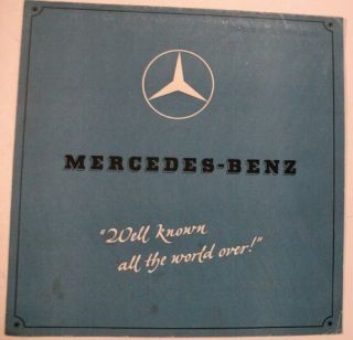 Mercedes Benz 1939 170V 230 320 540K Sales Brochure