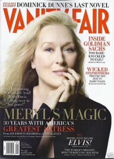 Vanity Fair Magazine Meryl Streep Goldman Sachs Dunne