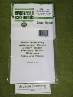 Evergreen Sheet Styrene Metal Roofing 040 4521