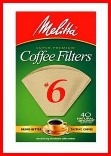 New Melitta Cone Coffee Filters No 6 480 COUNTS