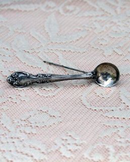 Vintage Antique Gorham Melrose pattern Sterling Silver Salt Spoon Pin