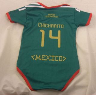 Mexico Soccer Baby Body Suit Onesis Chicharito Green