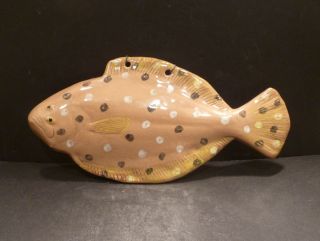 Pottery Flounder Fish Wall Hanging by Michael Anderson Mint