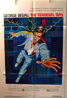  TERMINAL MAN 1974 Original Movie Poster 1sh Michael Crichton Sci Fi