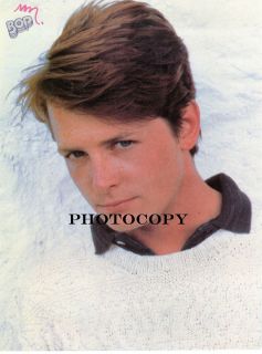 Michael J Fox Pic 8 x 11 80s Pinup Original from Teen Magazine Mini