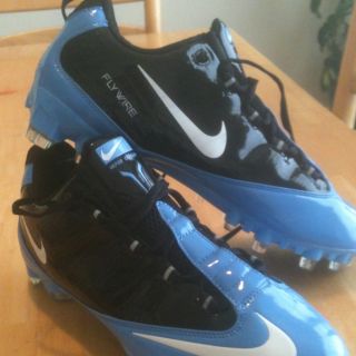 NEW NIKE ZOOM VAPOR CARBON FLY TD MENS FOOTBALL CLEATS BLACK BLUE LOW