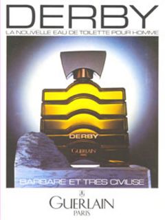 Derby by Guerlain Paris Mens Perfume 1985 Print Ad