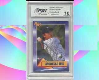 2003 Michelle Wie Rookie Review PGI 10 First Card Ever