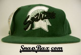 Vintage Deadstock Michigan State Spartans Snapback Hat Cap Tow Big